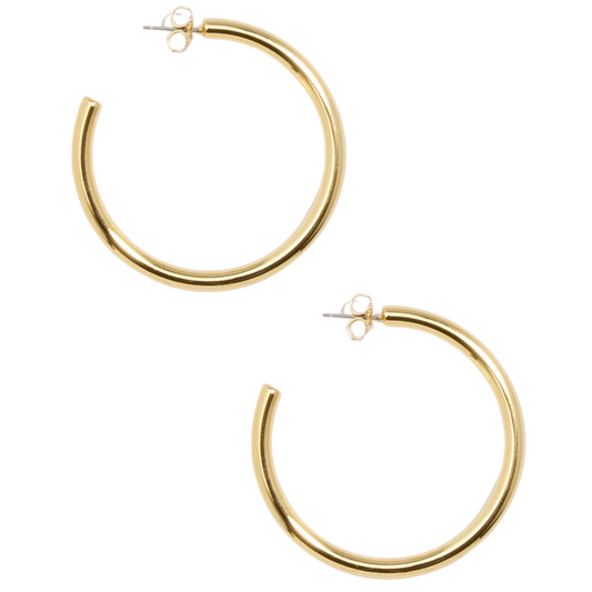 Gold Hoops - Shiny