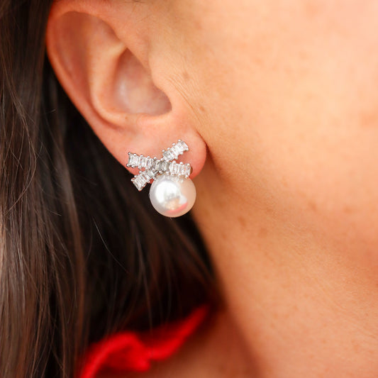 Pearl and Crystal Studs